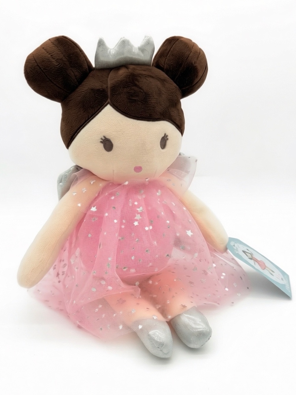 DREAMGRO Lucy The Fairy Princess Doll Pink Tulle Dress & Silver Crown Plush Toy